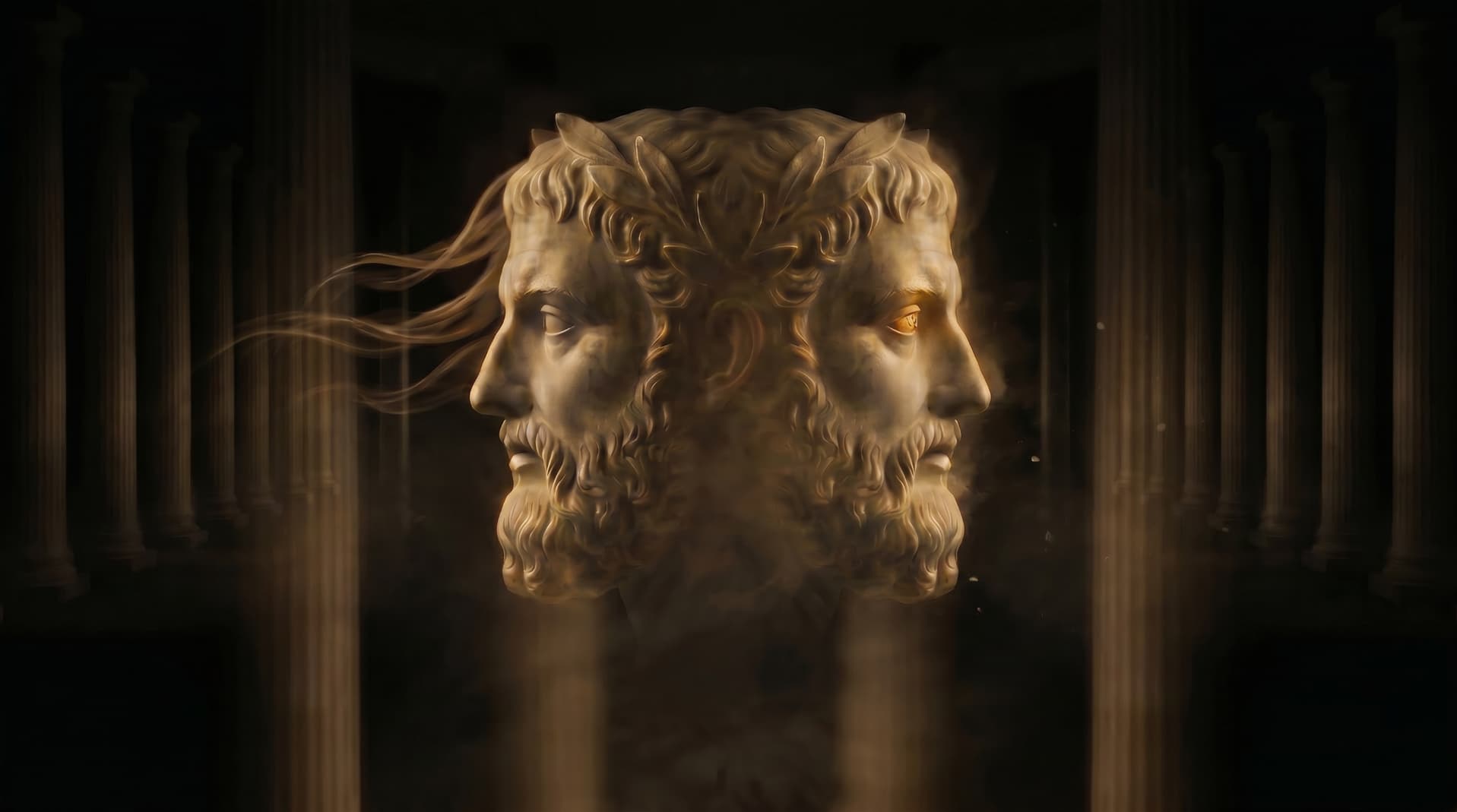 Janus, double-faced god of the threshold